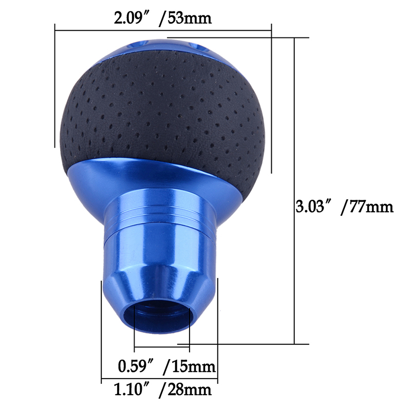 Universal Manual Blue&Black Ball 5 speed Car Gear Lever Shifter Shift